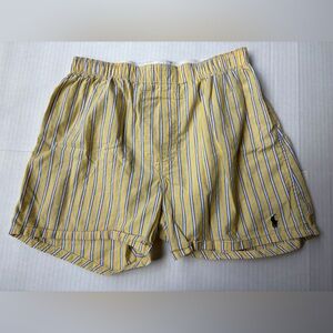 Polo Ralph Lauren Yellow and Blue Striped Swim Trunks